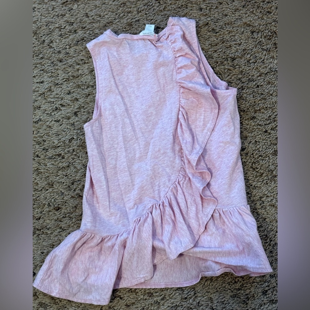 Girls J.Crew Pink Peplum Ruffle Tank | Size M| Perfect for Easter, Spring Photos
